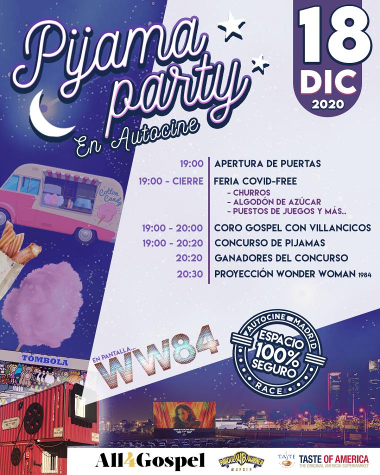 Pijama Party Autocine y estreno Wonder Woman 1984