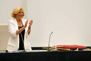 Manuela Carmena en el Pleno de Investidura del Ayuntamiento de Madrid