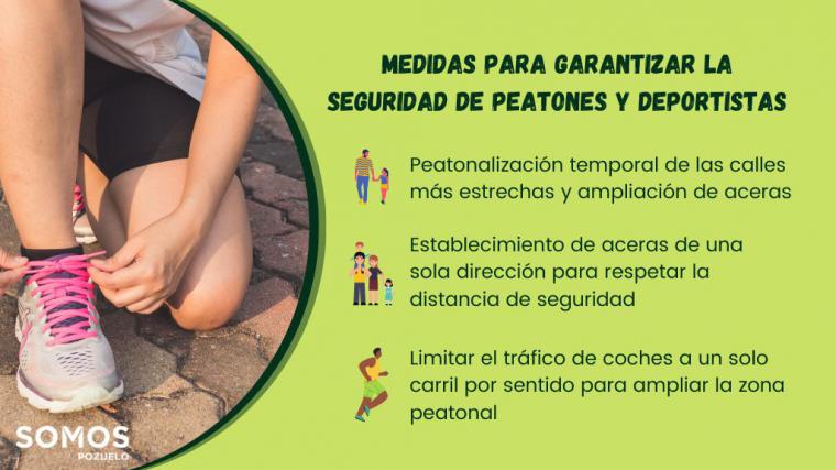 Somos Pozuelo quiere adaptar las calles para garantizar la salud de peatones y deportistas