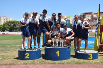 El Club Arqueros de Pozuelo hace pleno logrando tres oros y una plata en las tres categorías de la fase final de la Liga Nacional RFETA de Clubes - Trofeo Loterías 2021-2022.