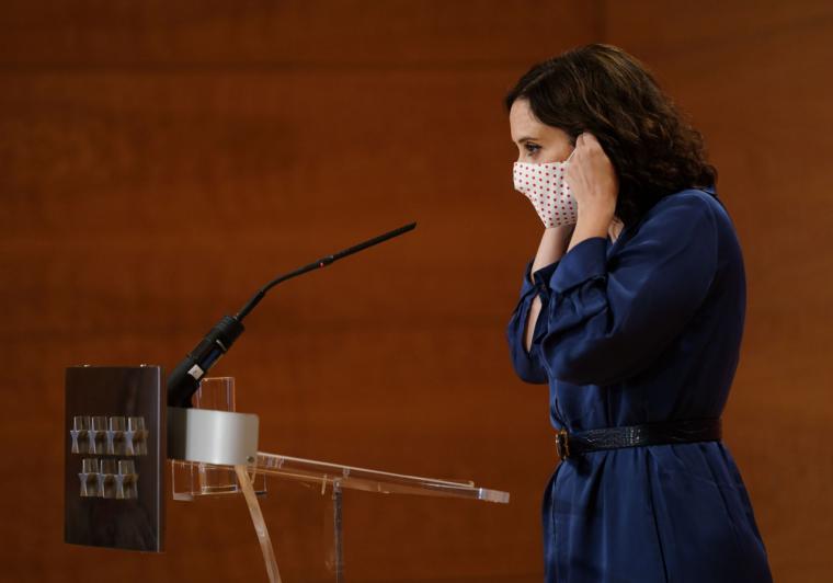 Declaración de la presidenta de la Comunidad de Madrid, Isabel Díaz Ayuso
