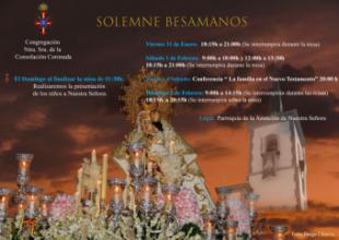 Este fin de semana se celebra el besamanos de Congregación de Nuestra Señora de la Consolación Coronada