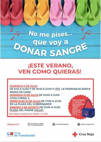 Campaña de donación de Sangre en Pozuelo julio y agosto