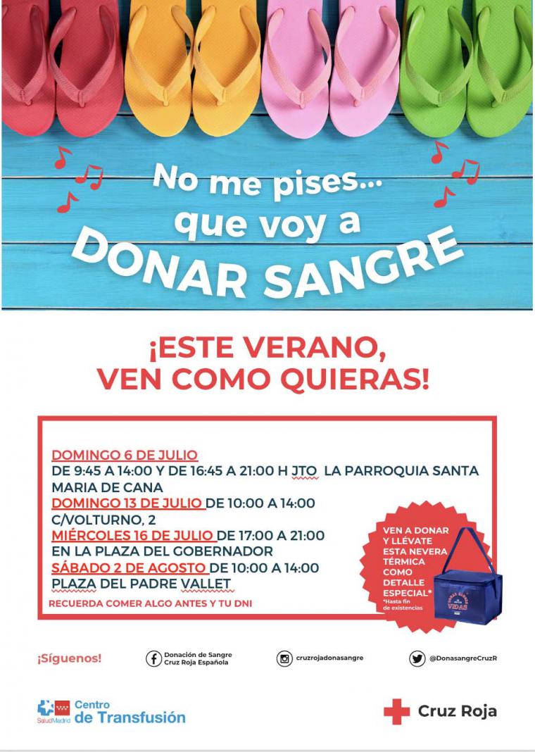 Campaña de donación de Sangre en Pozuelo julio y agosto