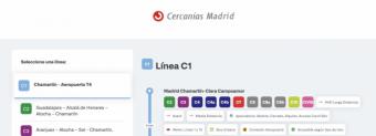 Renfe activa un nuevo sistema de consulta de servicios y horarios de Cercanías Madrid en su web con mapas interactivos que permiten visualizar el recorrido