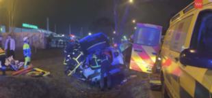 Un herido grave en un accidente entre un autobús y un turismo en Pozuelo de Alarcón