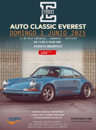 Everest School celebra una exhibición solidaria de coches clásicos y deportivos en Pozuelo