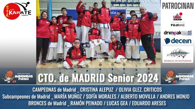 El Club Karate Pozuelo arrasa en el Campeonato Absoluto e Infantil de Madrid 2024 y se prepara para el nacional