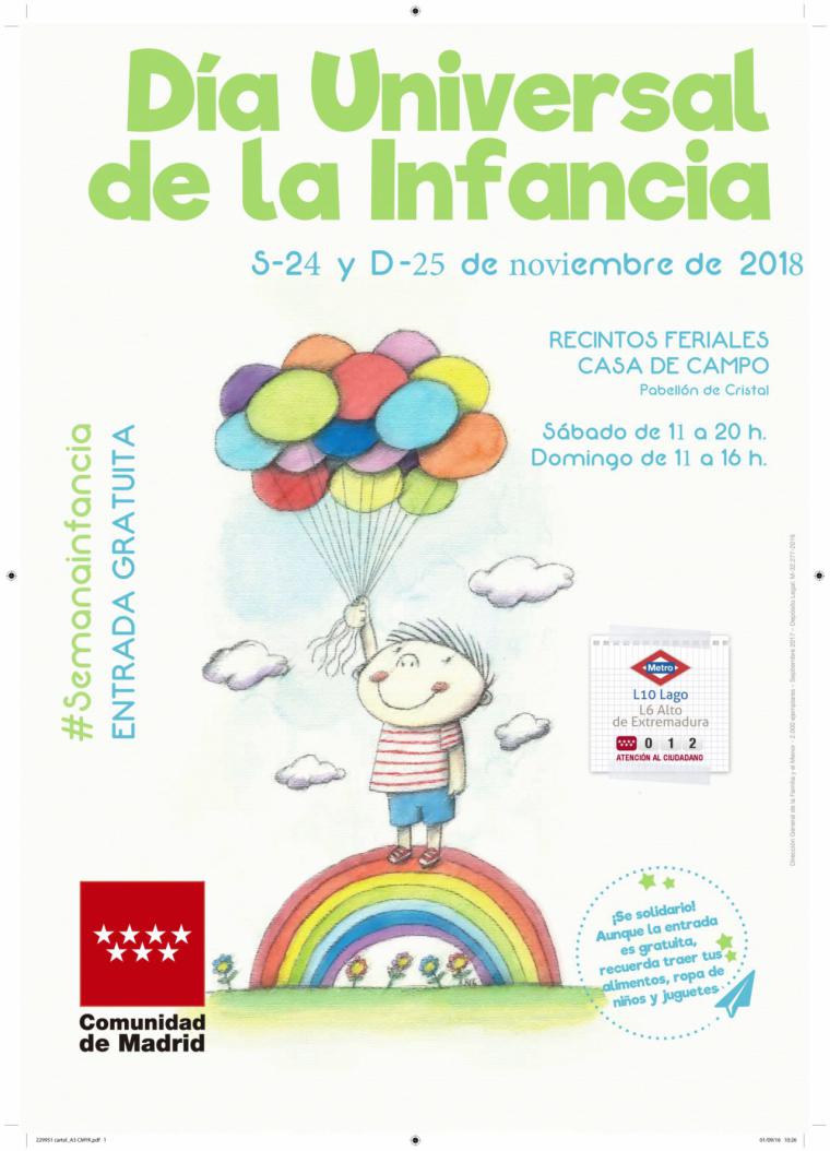 La Comunidad celebrará el Día Universal de la Infancia con talleres y actividades para toda la familia