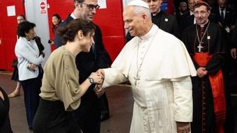 Díaz Ayuso asiste a un encuentro cultural con el Papa en Madrid