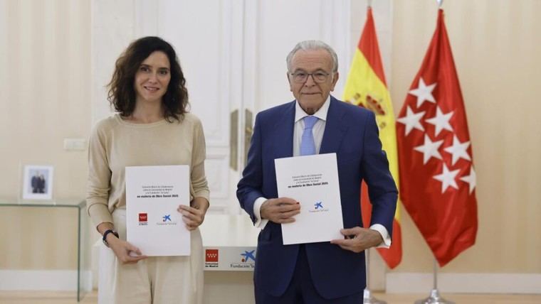 Díaz Ayuso firma convenio de 75 millones para proyectos sociales en Madrid