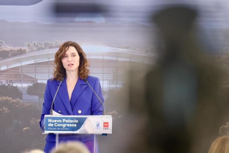 Díaz Ayuso presenta el futuro Palacio de Congresos de Pozuelo de Alarcón: “La Comunidad de Madrid está abierta a la inversión”