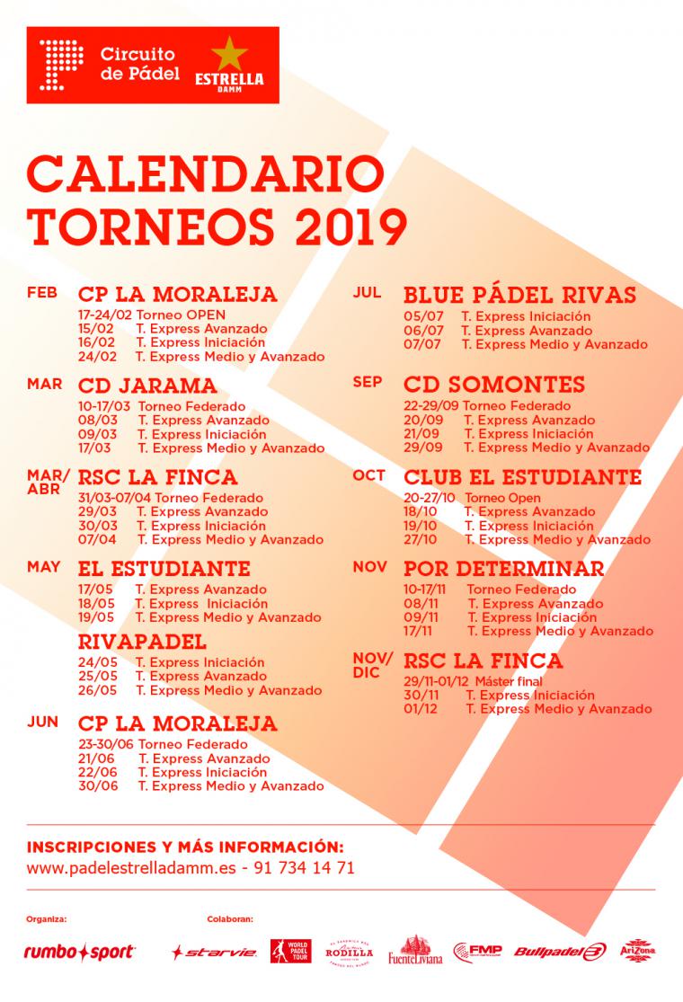 Las palas de pádel de los aficionados se preparan para la llegada de Circuito de Pádel Estrella Damm 2019