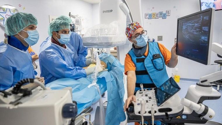 Éxito en el primer cateterismo linfático pediátrico en España