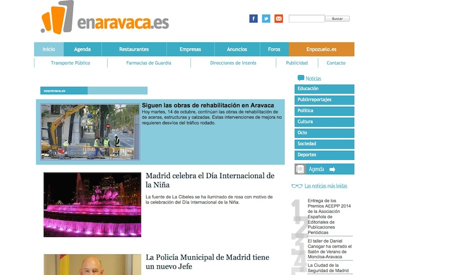 Portada de www.enaravaca.es 