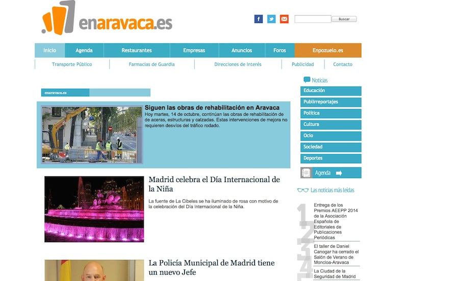 Portada de www.enaravaca.es 