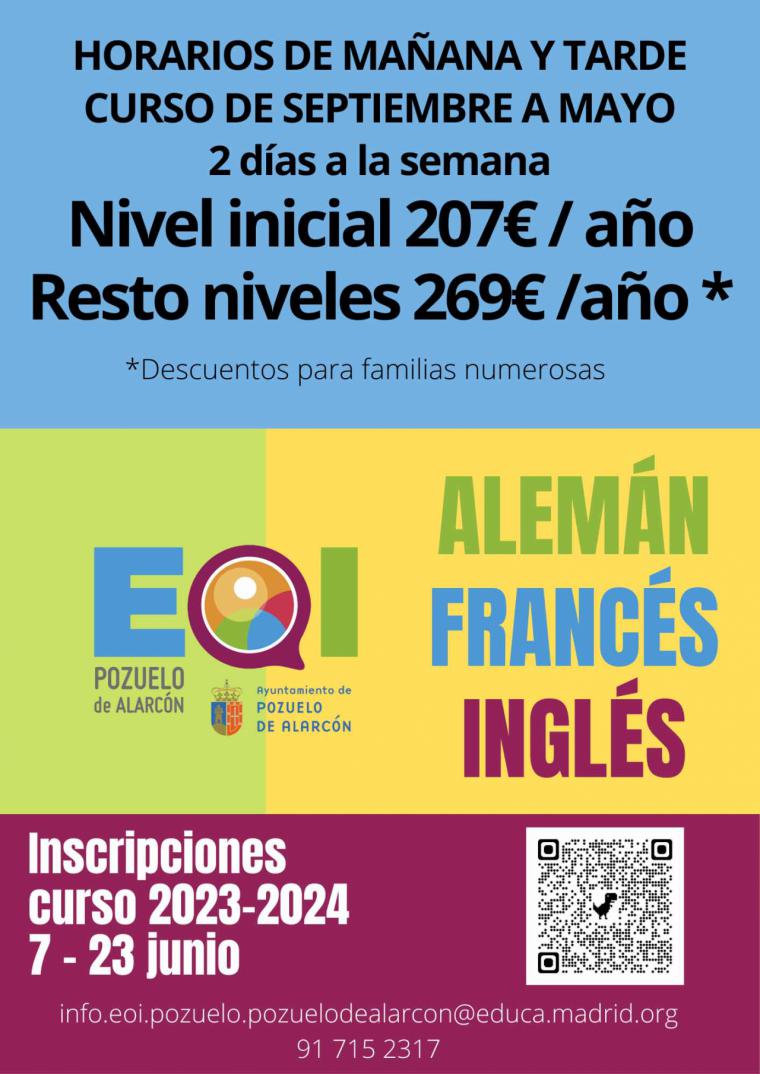 ¿Quieres aprender idiomas? Ya está abierto el proceso de admisión de la EOI de Pozuelo