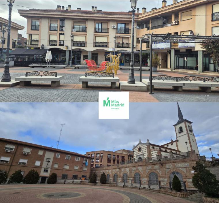 Mas Madrid Pozuelo denuncia: “Belén de lujo en la Casa Consistorial, luces de vergüenza en su Plaza Mayor”