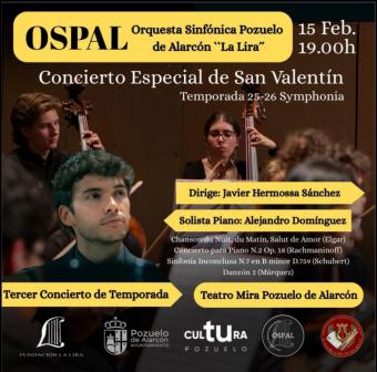 La OSPAL celebra el amor con un espectacular 'Concierto de San Valentín' en el Teatro MIRA de Pozuelo