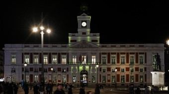 La Real Casa de Correos se ilumina de verde por el Día Mundial del Cáncer en Vías Biliares