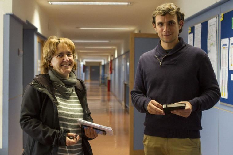 Unai Sanz yPatricia Cabal, número 2,  en la Escuela Oficial de Idiomas. 