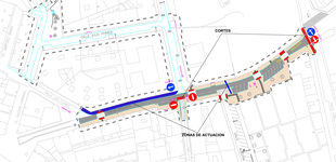 El Ayuntamiento informa de cortes de tráfico en la céntrica calle Sagunto para la realización del saneamiento y alumbrado de esta zona