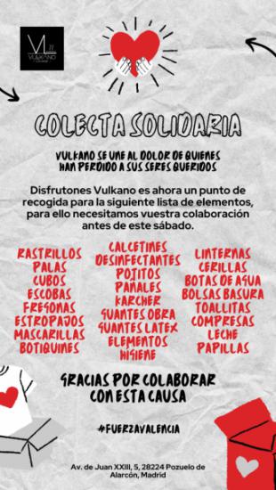 El restaurante Vulkano Lounge recoge productos de todo tipo para los afectados por la DANA