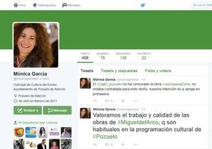 Los tweets de la concejal de Cultura de Pozuelo